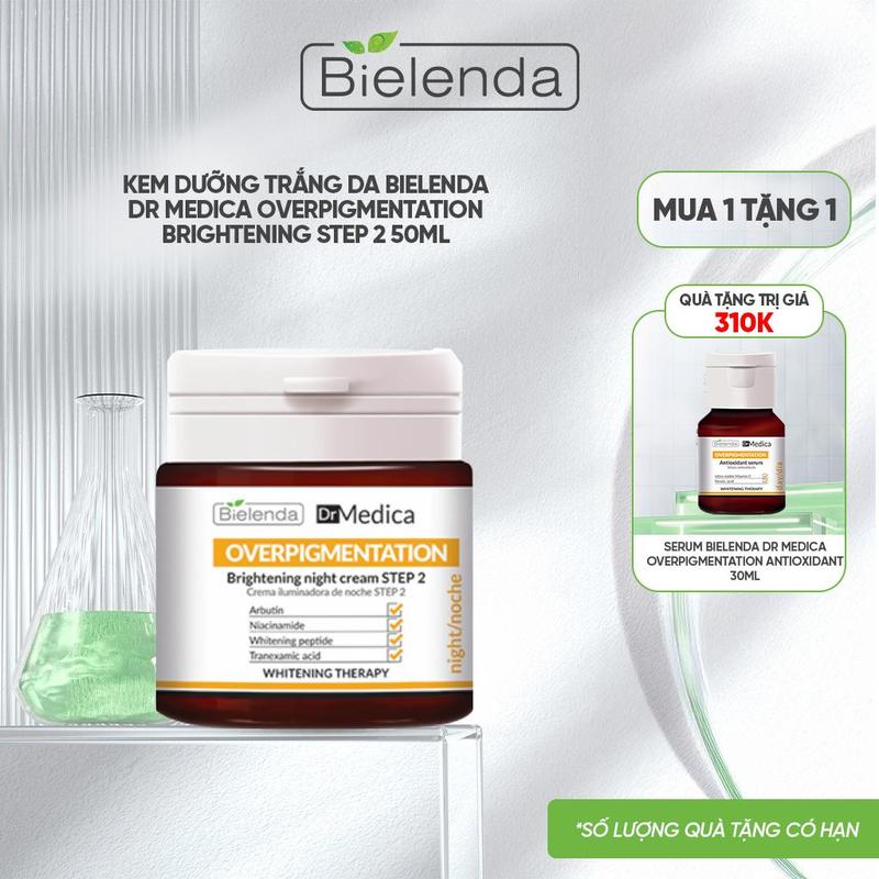 Mua 1 tặng 1 Kem dưỡng trắng da Bielenda Dr Medica Overpigmentation Brightening Step 2 50ml