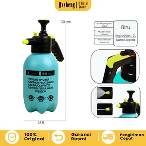 Qvsheng Pressure Sprayer 2 Liter NEW Semprotan Air untuk Tanaman dan Burung Hijau Oren Garansi Resmi Pengiriman Cepat Adjustable Kualitas Terbaik