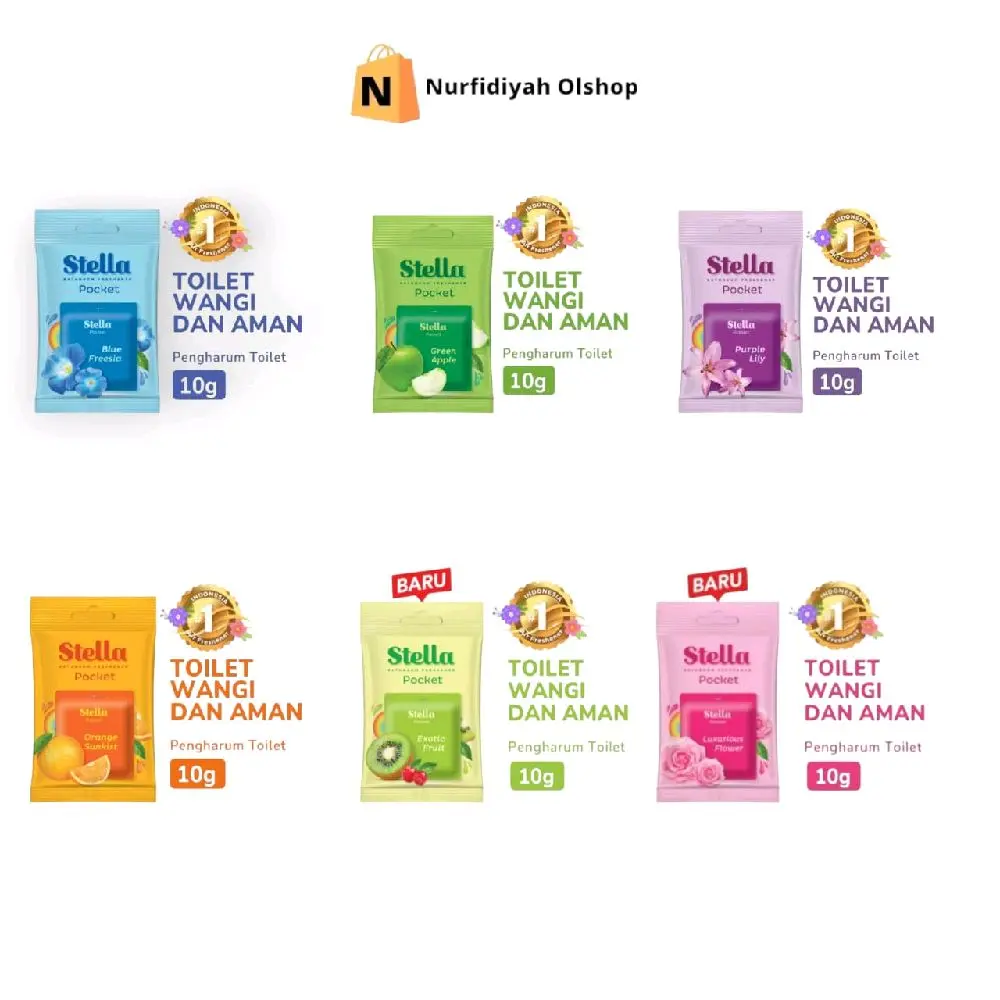 Stella Bathroom Freshener Poket 10g Stella Pengharum Kamar Mandi