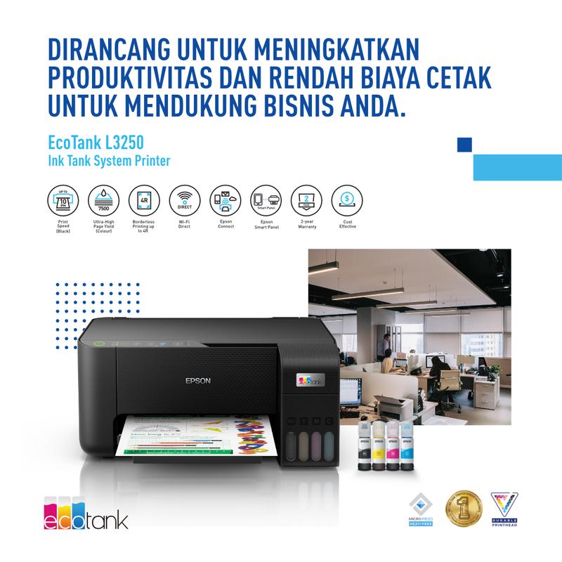 PRINTER EPSON L3250 L-3250 L 3250 PENGGANTI L3150 L-3150 Wifi Garansi Resmi 6