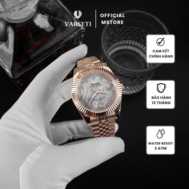 MS STORE - Đồng Hồ Nam Varseti Phiên Bản Mặt Thiên Thạch Đính Đá Cao Cấp - M207