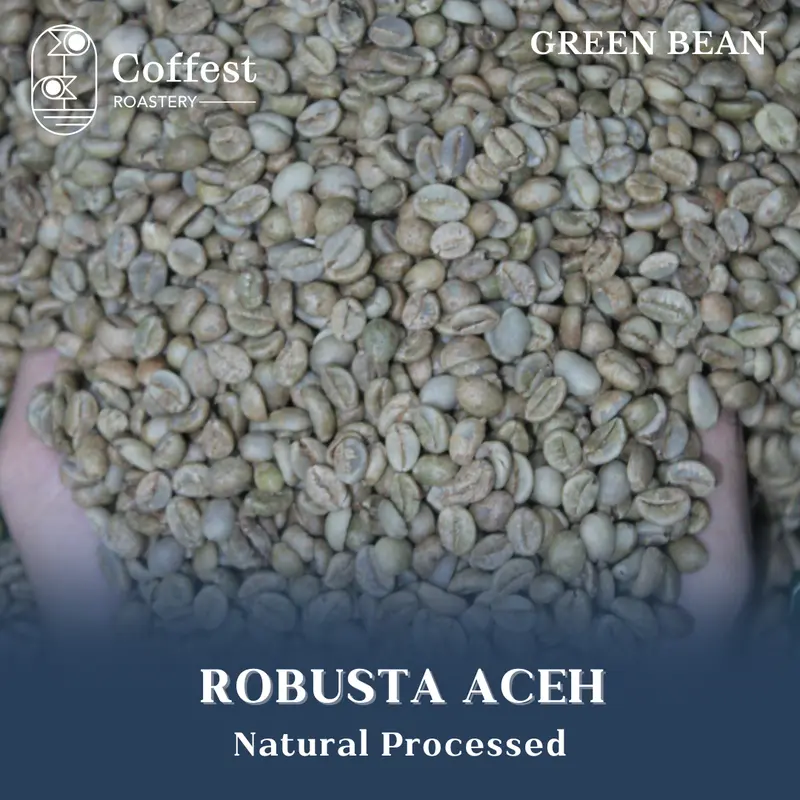 Green Bean Robusta Aceh - Grade 1 - Biji Kecil - Natural Processed - 1 kg 0