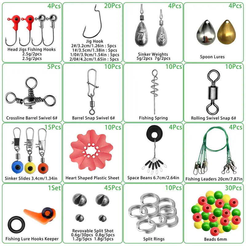 Fishing Lure Kit, 187pcs/set Fishing Lure & Accessories Set, Outdoor Fishing Accessories, Fishing Supplies for Outdoor Fishing 3