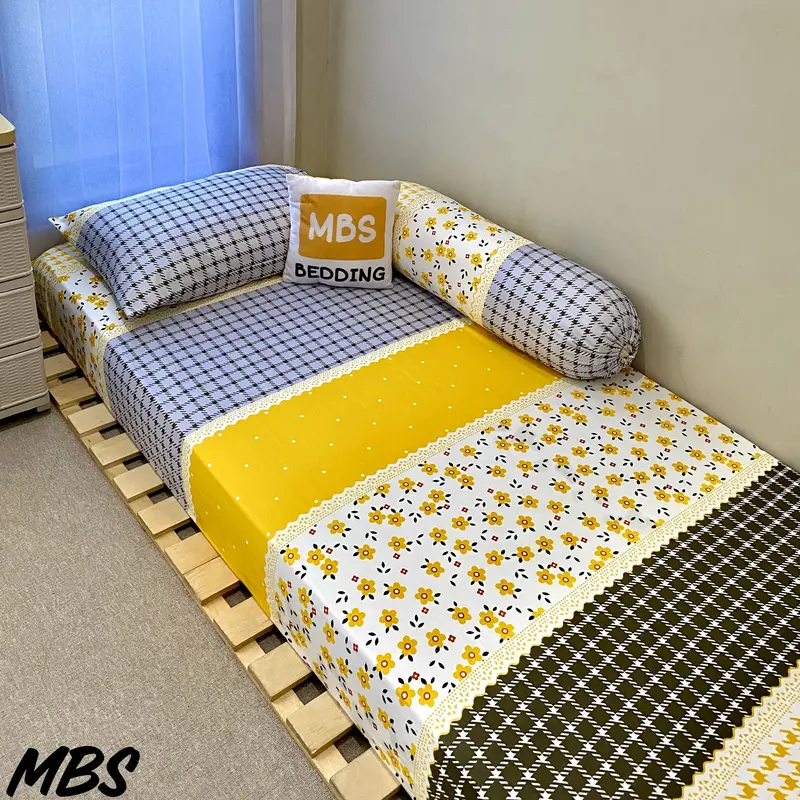 #5 | MYBELIA | MBS | SPREI / BED SHEET / SEPREI DOUBLE KARET AESTHETIC | FREE SARUNG BANTAL & SARUNG GULING 2