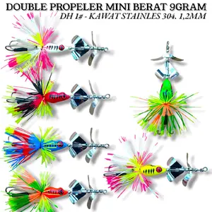 DOUBLE PROPELER MINI LURE FISHING BERAT 9GRM UMPAN KESTING COCOK BUAT IKAN GABUS