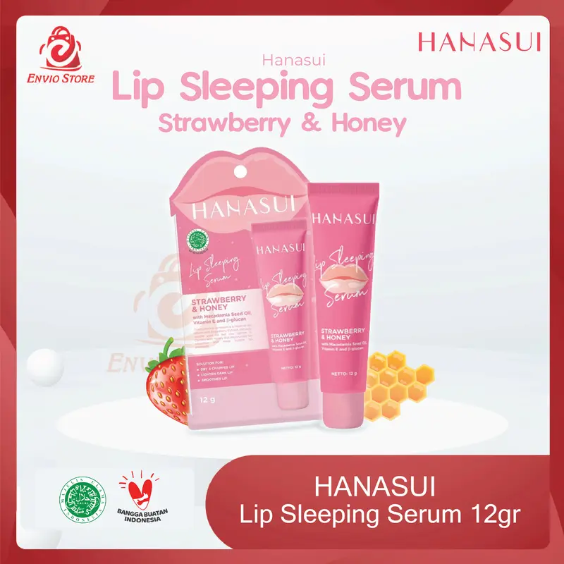 ENVIO - HANASUI Lip Sleeping Serum Strawberry & Honey 12gr 0