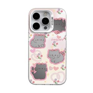 แมวย้อมสีมึนงงเข้ากันได้กับเคส iPhone16 พรีเมี่ยม Sense iPhone15 ใหม่ iPhone14 ป้องกันการตก 13/12 สีเงินความคิดสร้างสรรค์ 11 / XSMax การ์ตูน XR / XS / 8Plus ‌สำหรับผู้ชายและผู้หญิง
