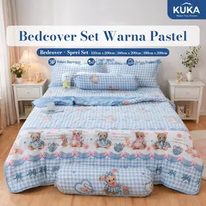 Kuka Gallery - Bedcover Selimut Karakter Motif Lucu Aesthetic Uk 120x200cm/160x200cm/180 x200cm Selimut Tidur Microtex Lembut Halus