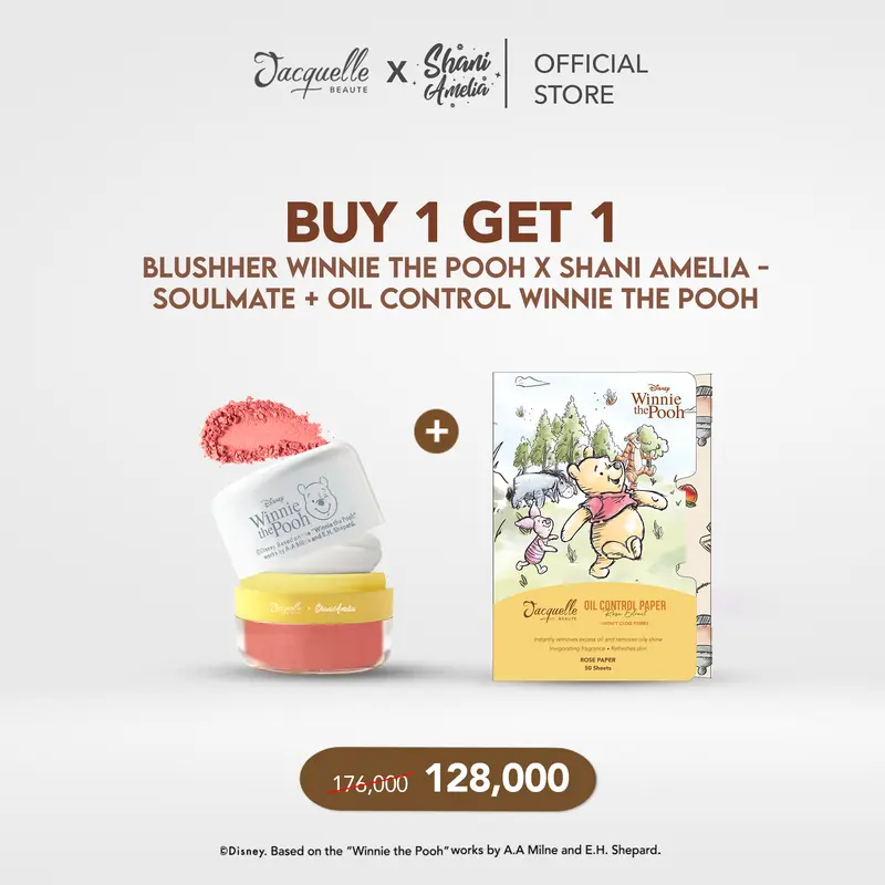 Buy 1 Get 1 Jacquelle x Shani Amelia Blushher + Oil Control Paper Winnie The Pooh 1