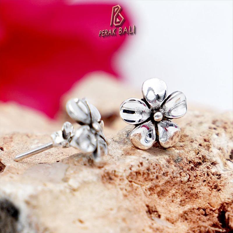Anting Wanita Perak Asli Bali Silver 925 Jepun Kembang 4