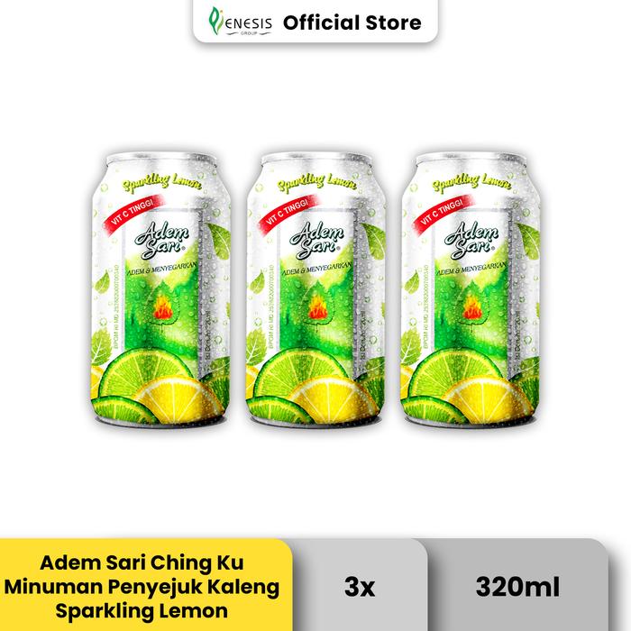 Gambar Adem Sari Ching Ku Minuman Penyejuk Kaleng Sparking Lemon 3x320 Ml dari Enesis Group Kota Administrasi Jakarta Timur Tokopedia