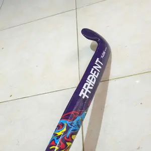 Trident Flow Indoor Hockey Stick Purple - Stik Hoki 36.5 Inci Bahan Kayu Diperkuat Fiberglass dengan Kualitas Tinggi Untuk Pemain Diatas 155 cm