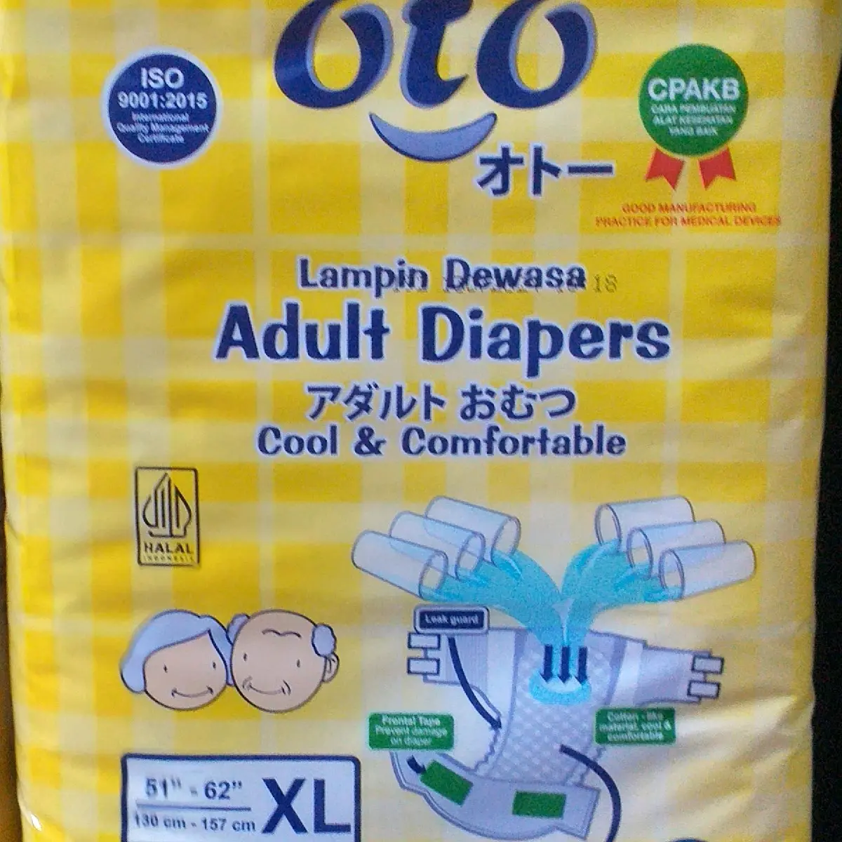Oto lampin (perekat) Dewasa XL