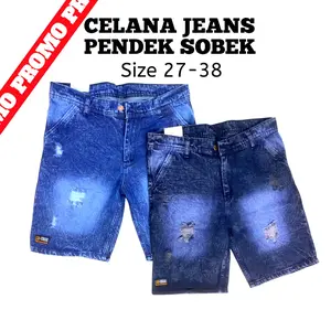 CELANA JEANS PENDEK SNOW BLUEE SNOW BLACK PRIA WANITA DEWASA