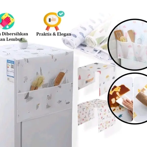 COVER KULKAS BAHAN PLASTIK TAHAN AIR