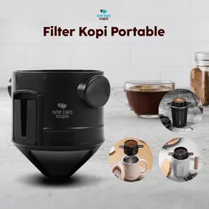 One Two Cups Filter Penyaring Kopi Portable Cone Coffee Dripper F-402