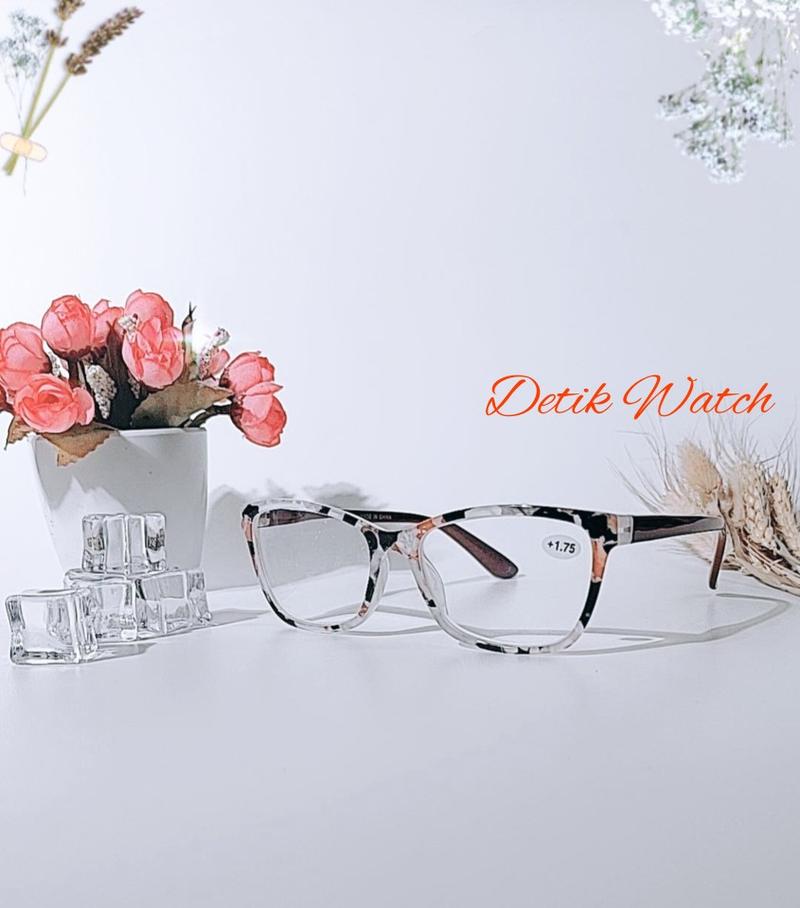 Product Introduction of Kacamata Baca Kacamata Plus Frame Kotak Leopard Putih ZZ455D-T Lensa Free Box dan Kain Lap 3