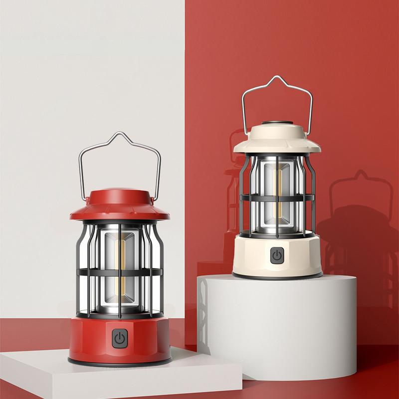 Đèn Cắm Trại Cầm Tay Quocker Phong Cách Cổ Điển Cổ Điển Có Thể Treo Độ Sáng COB Có Thể Điều Chỉnh Độ Sáng Đèn Lều Không Thấm Nước Thích Hợp Cho Bão Tố Khẩn Cấp Gia Đình Nhà Trại