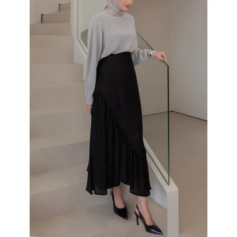 Fwdaily - Livia Skirt (Ruffle Skirt Maxi Wanita - Skirt Texture Wanita - Raya Collection - Koleksi Hari Raya Lebaran) 3
