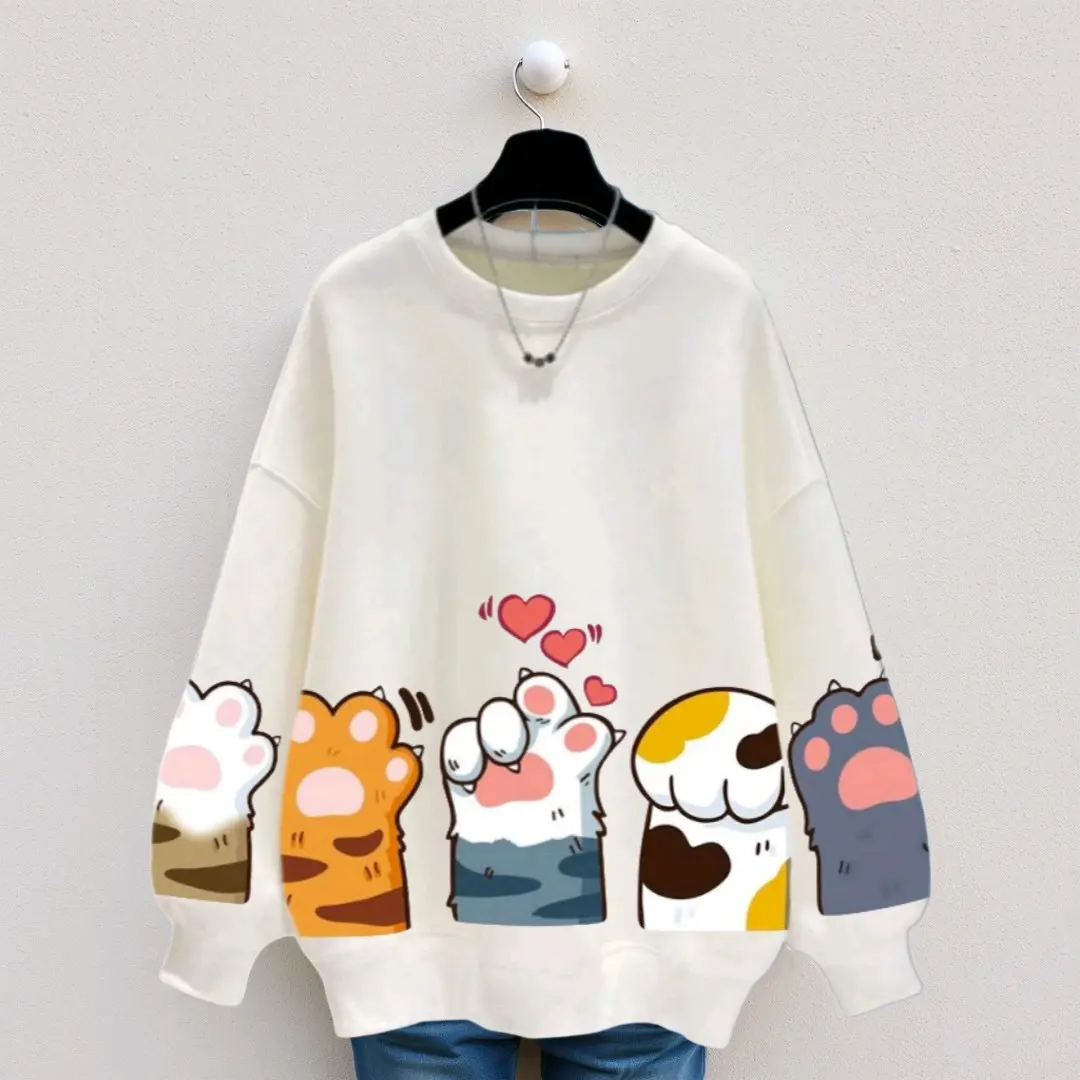 SWEATER ANAK REMAJA PAWS CAT Fashion