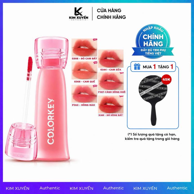 [HỒNG ROSE] Son Colorkey Soft Matte Water Tint 2.5G