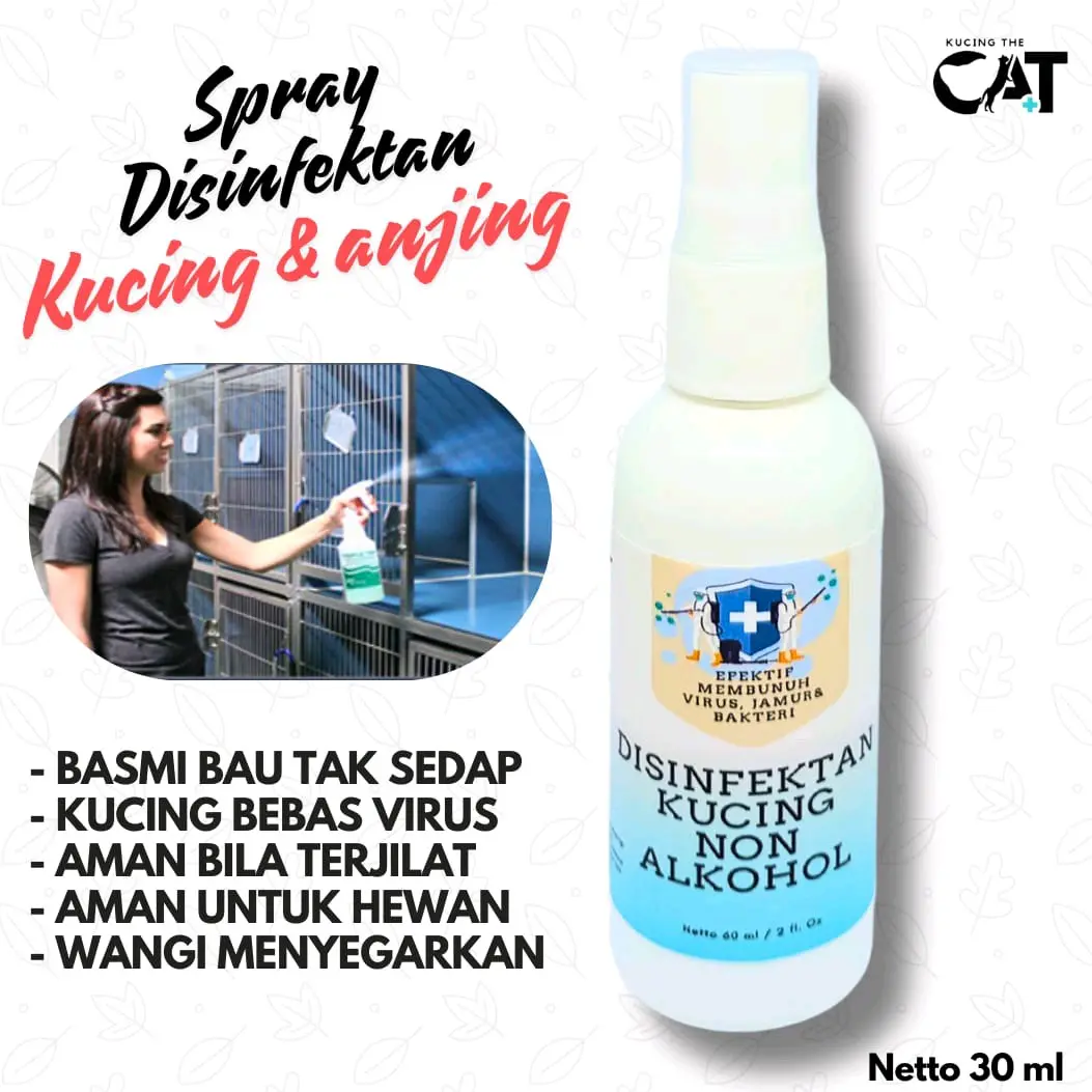 Disinfektan Kucing The Cat - Disinfektan Spray Kucing, Anjing, Kelinci Anti Virus, Wangi dan Menyegarkan