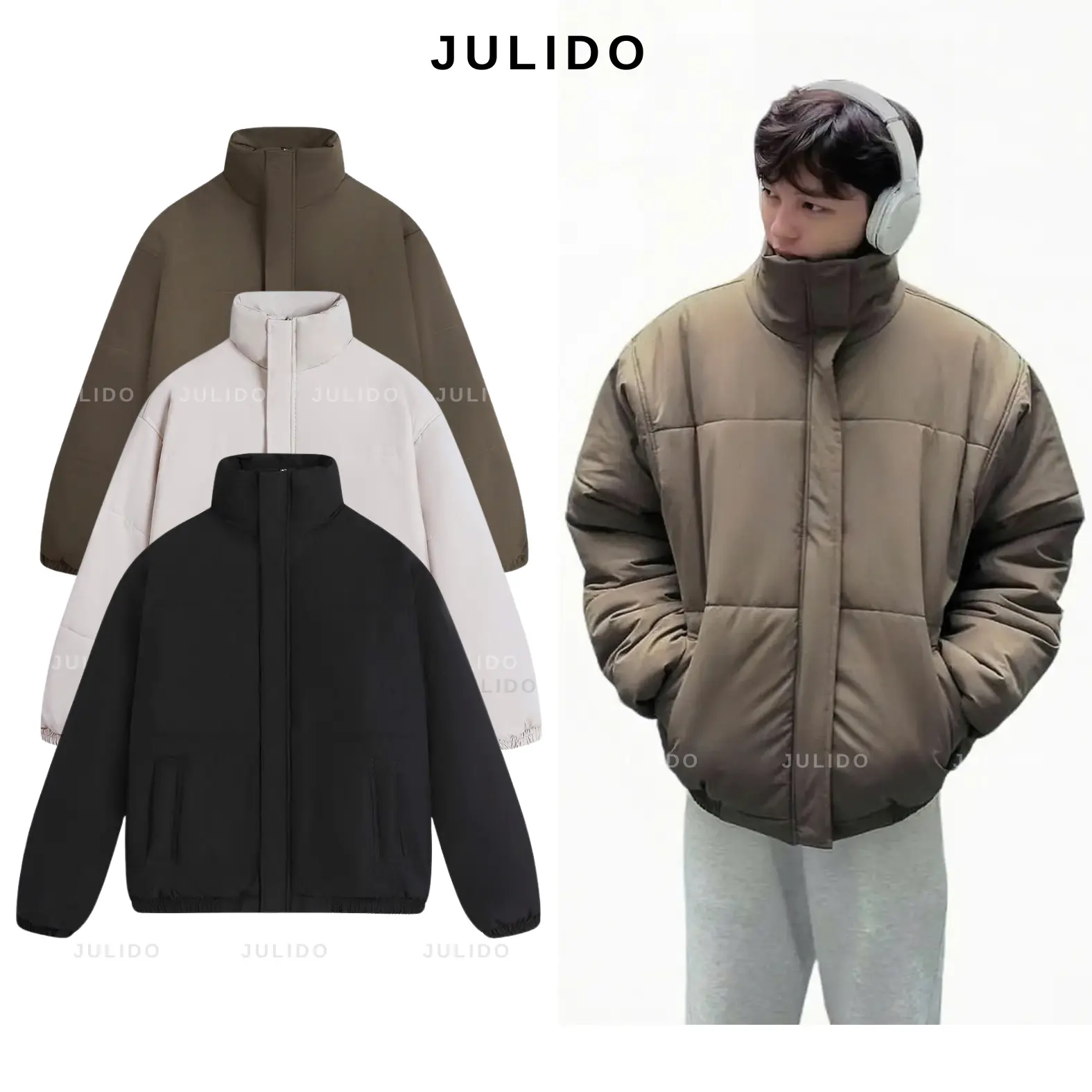 Áo phao trần bông nam nữ JULIDO (Không dồn bông khi giặt máy)