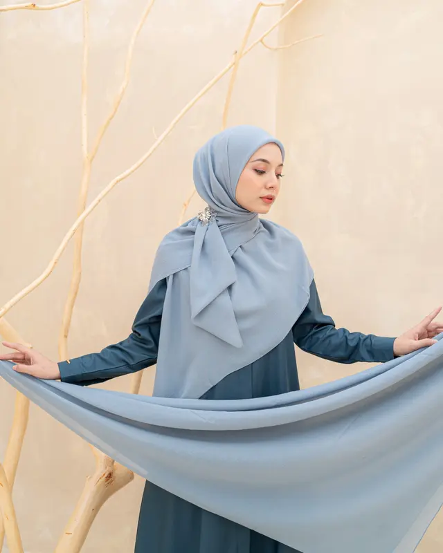 Miracle Voile Scarf Syari Jahit Tepi - 19 warna | Zysku Xena | Kerudung Voal Segi Empat Besar 140 cm 2