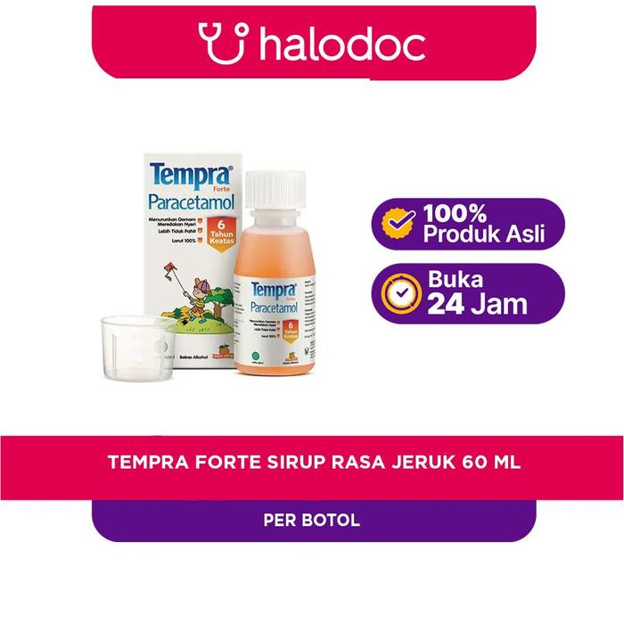 Gambar Tempra Forte Sirup Rasa Jeruk 60 ml dari Apotek Halomedika Cicendo Kota Bandung Tokopedia