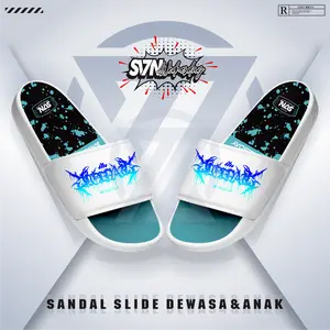 SPDS_0150P Sandal Slide Unisex Motif Printing Dewasa 36-43 Anak 26-35 Shoes Pria Wanita Anti Slip