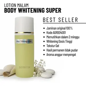 HB Body Whitening Super Anggur AGR 004001 Dosting Gel Hand Body Lotion  Memutihkan Mencerahkan Tubuh