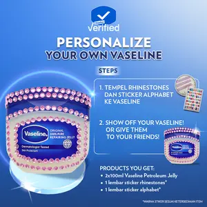 DIY Kit Vaseline Petroleum Jelly Original Pure Twinpack - FREE STICKER & KEYCHAIN POUCH