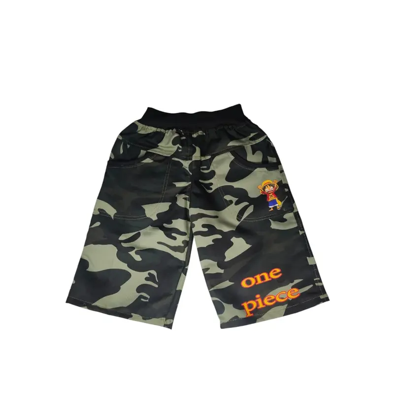 Celana Pendek Anak Biggi Loreng One Piece Laki-Laki Usia 4-8 Tahun Baby Canvas Sablon Digital Premium Motif Fashion 3