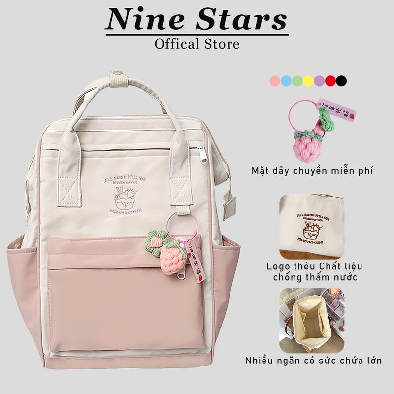NS | 【Gửi mặt dây chuyền Cặp Sách Ngọt Ngào Hàn Quốc Ba Lô Sức Chứa Lớn NS Ba Lô Đại Học Túi Du Lịch Thời Trang Dành Cho Nữ Phong Cách Himejibackpack Chất Lượng Cao