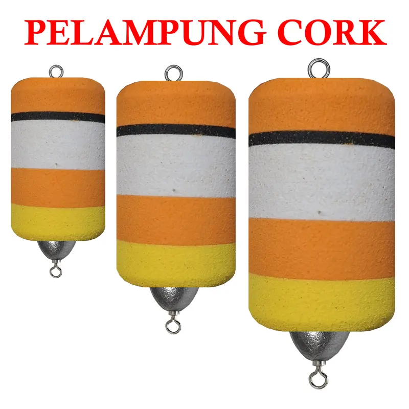 Pelampung Sabiki Cork isi Timah Untuk Memancing ikan Baby GT Talang Talang Kakap Putih dengan Umpan Pancing Sabiki di Laut Danau Sungai Gabus 2