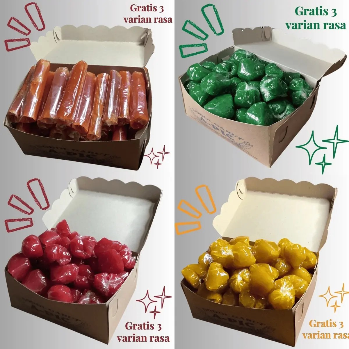 Dodol Buah Buahan Manisan Campur 1kg - Makanan Jelly Enak dan Manis - Food, Snack Jeli Puding
