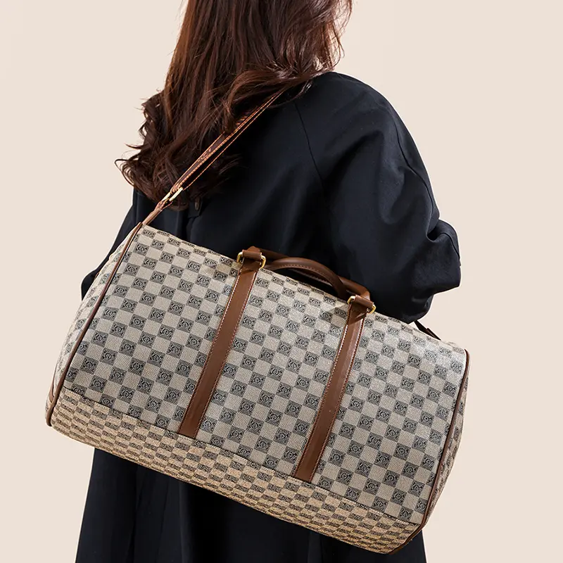 Tas Travel Baru 2024 Tas Travel dengan Volume Rambut Kotak-kotak Tas Selempang Satu Bahu Komute P209020 0