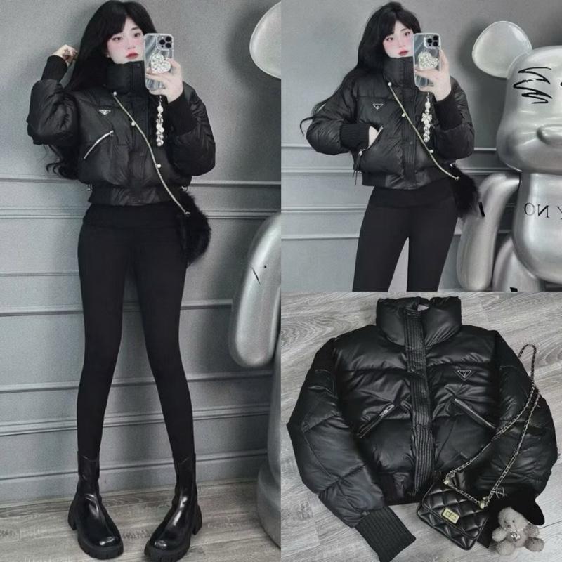 NTH BIGSIZE Áo khoác áo phao dáng lửng trần bông bo len siu ấm thời trang BIGSIZE