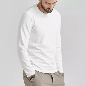 Kaos Polos Lengan Panjang Warna Putih Pria dan Wanita Fit Lembut Nyaman Baju Soft Tshirt Polyester Basic