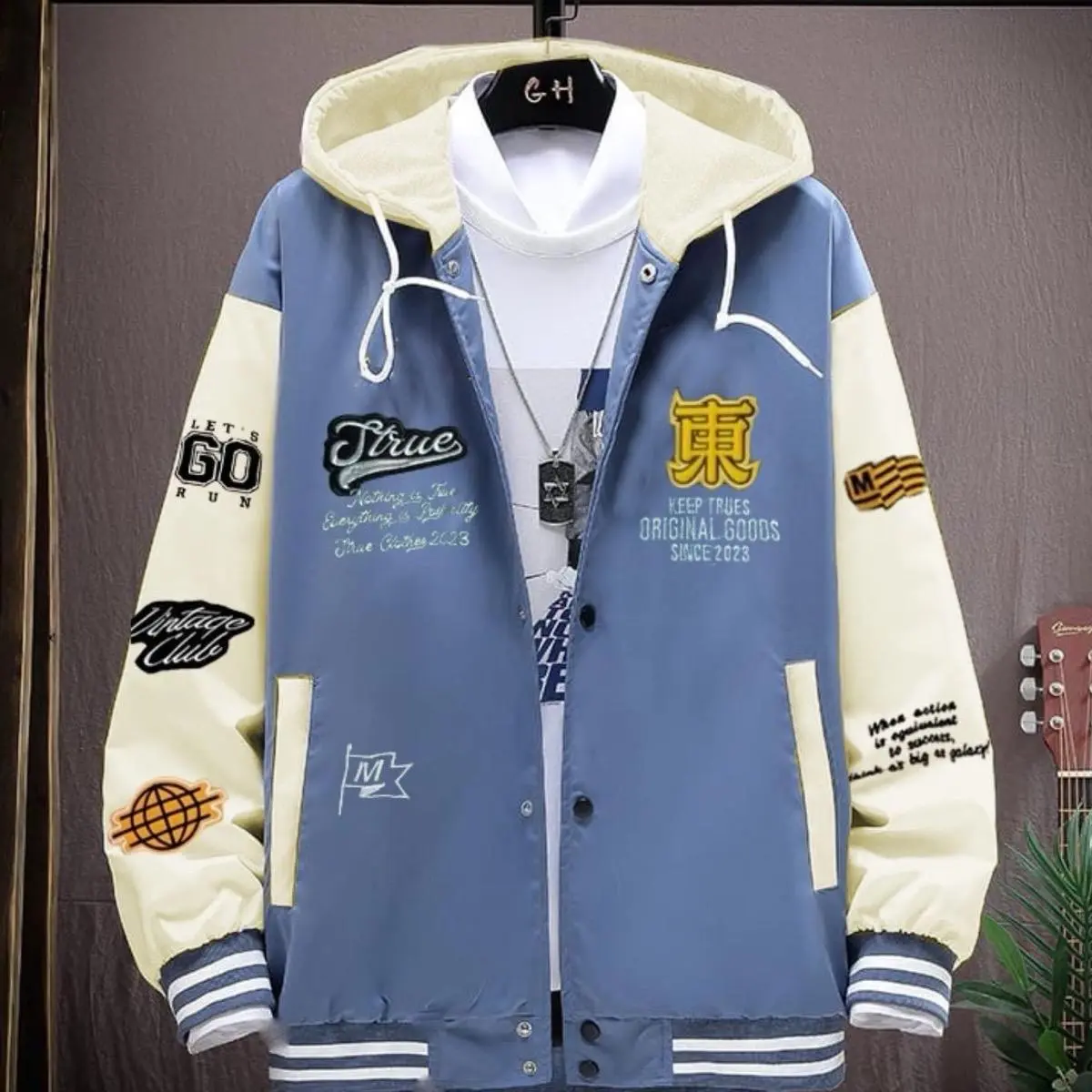 Jaket Varsity Baseball Bomber HD BaseBall Bordir Jahitan - Fashion Unisex Anak-Anak dan Dewasa dengan Motif Bordir Berkupluk