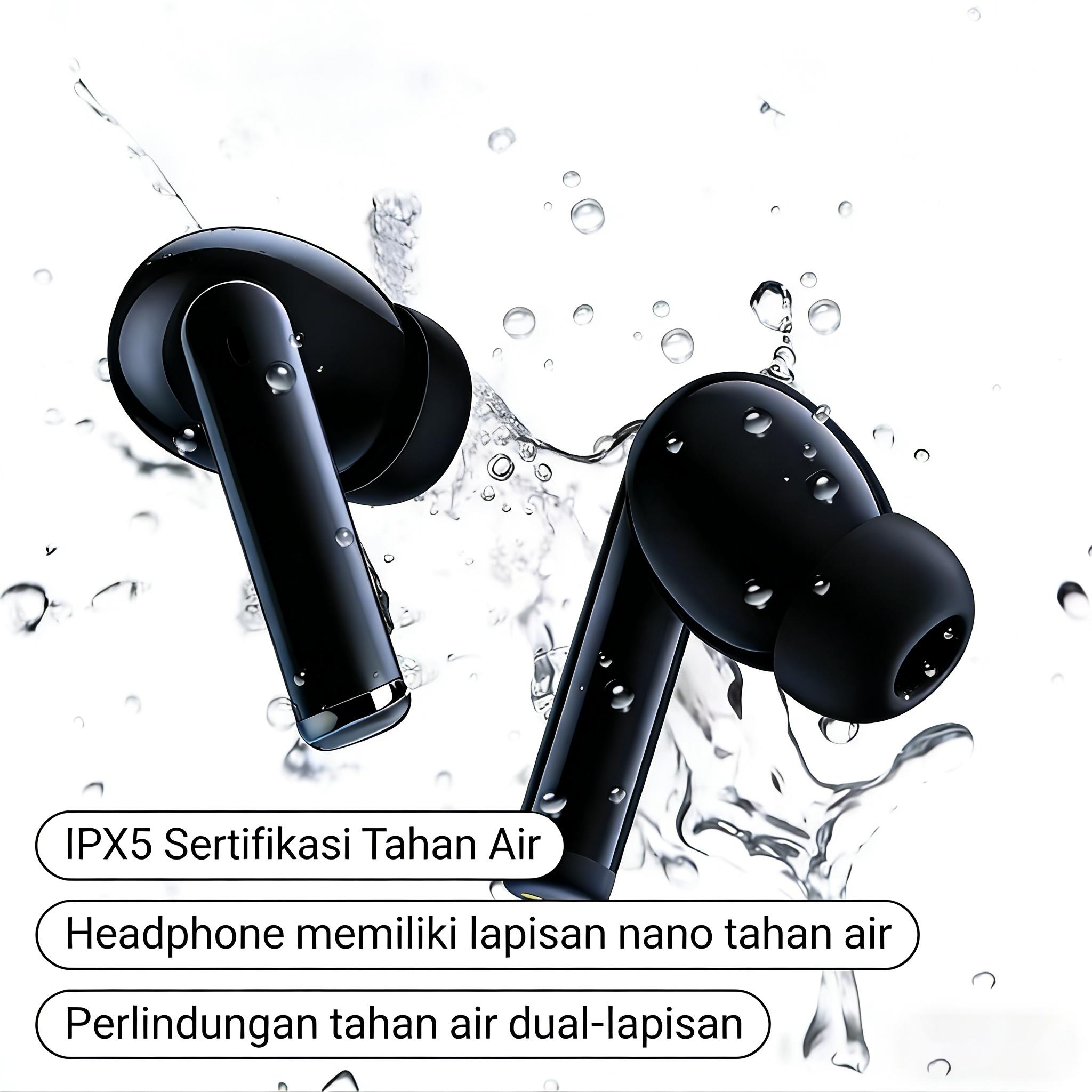 Eikelk Hsz PHANTOM S9 Earphone TWS Nirkabel, Tahan Air IPX7, Baterai Tahan Lama, Bass Kuat, Audio Surround 3D, Peredam Suara Cerdas, Gaming Esports, Panggilan, Musik, Untuk Olahraga, Earphone Bluetooth Nirkabel