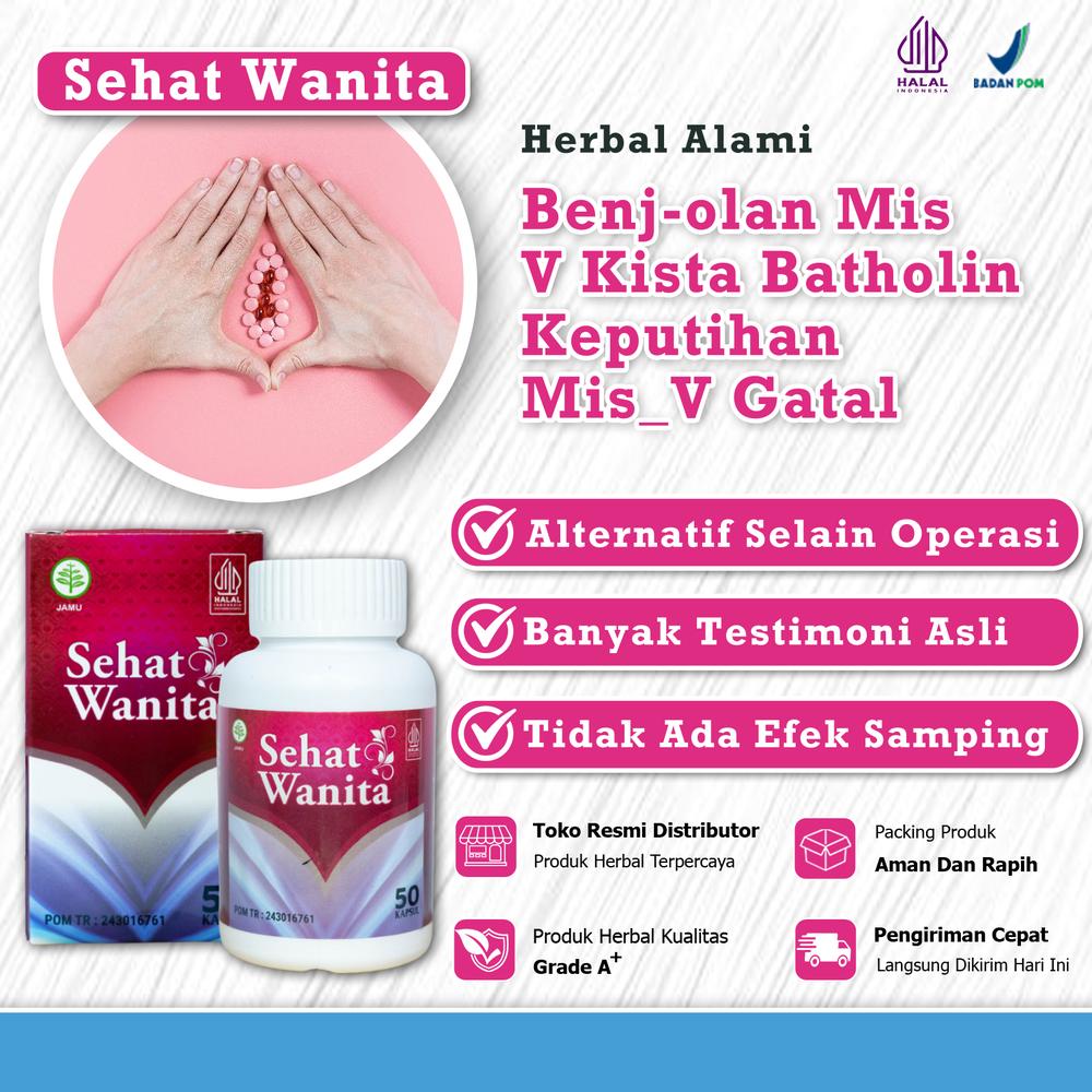 Herbal Sehat Wanita Benjolan Miss V Kista Bartholin Isi 50 & 100 Kapsul - 50 KAPSUL