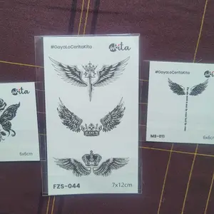 tato temporer premium semi permanen tattoo fruit ink tatto sayap angel  fittotatto Temporary