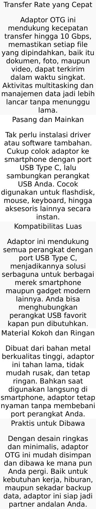 Taffware USB Type C to USB 3.1 OTG - A2