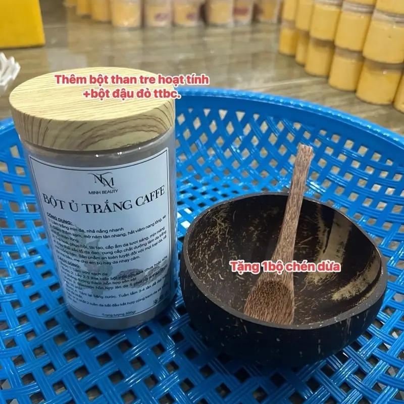 BỘT Ủ TRẮNG CÀ PHÊ mix Alpha Arbutin hỗ trợ giảm thâm sạm nhã nắng .Minh Beauty