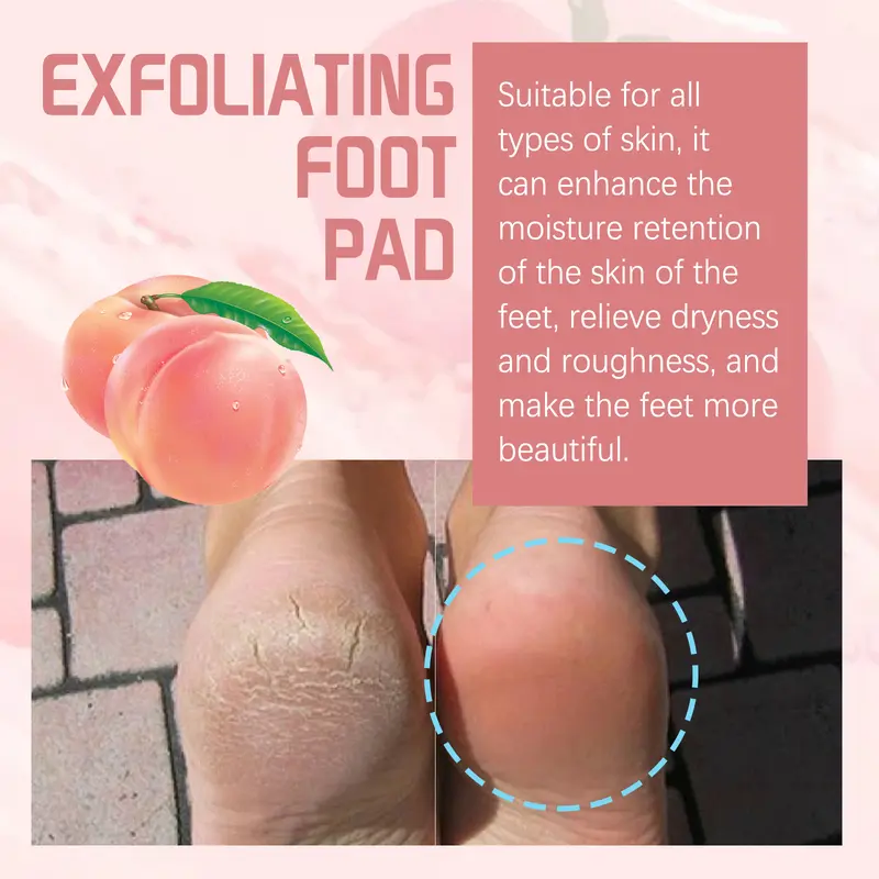 Peach Foot Mask Foot moisturizing and hydrating smooth, tender skin, anti-cracking, dead skin callus care foot mask 3