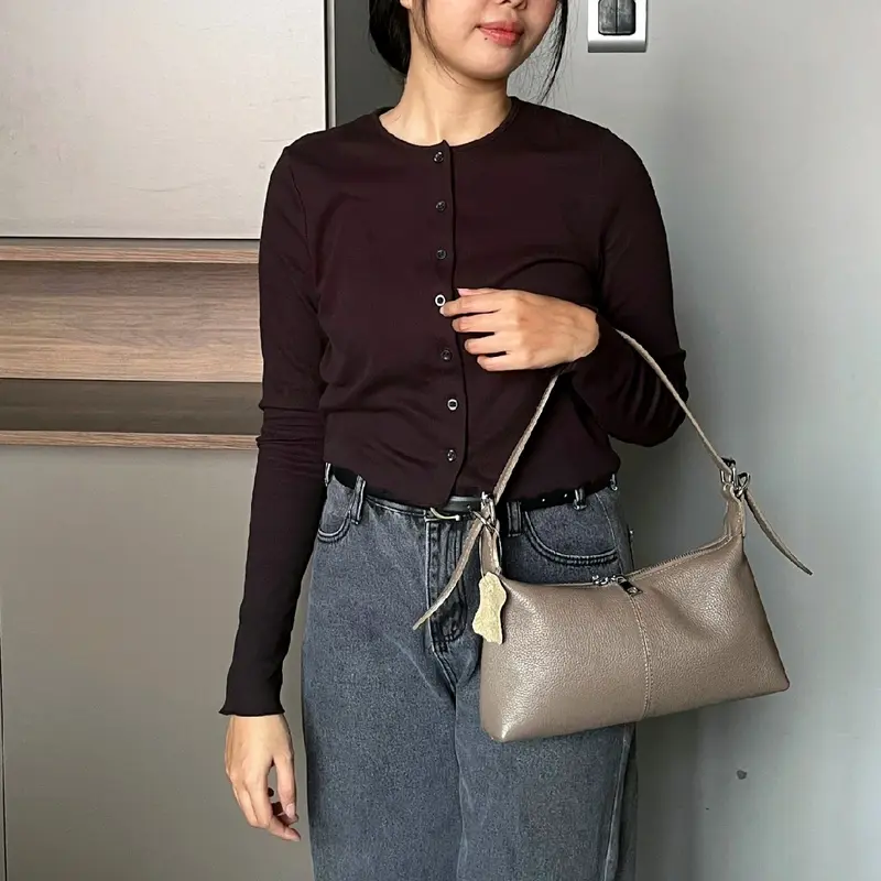 Tas Selempang Wanita Kulit Sapi Asli Voire Leather Bianca Slingbag Shoulderbag 0