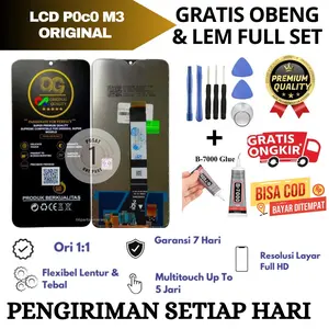 Lcd Touchscreen KOMPATIBEL P0C0 M3 Original OG Super FullSet / P0C0 M3 Original G.aransi Pabrik Gratis Lem Dan Obeng