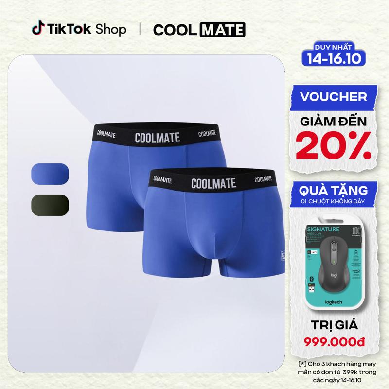 [Outlet Không đổi trả] Combo 2 Quần Lót Nam Trunk Excool Clean Cut Boxer - Coolmate