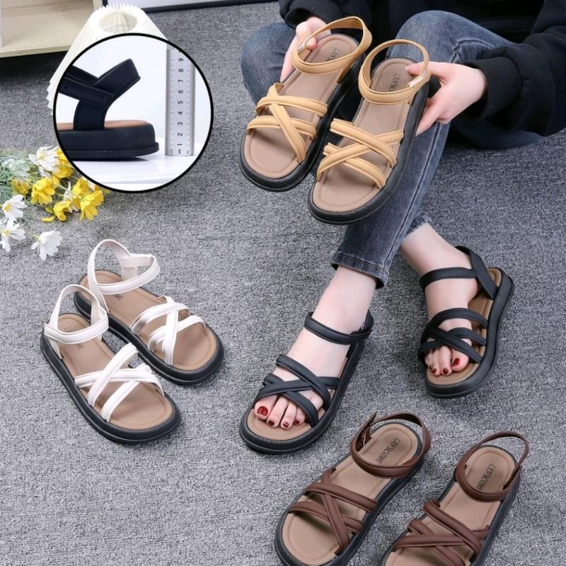 Sandal Wanita Jelly Bahan Elastis Tali Belakang dengan perekat 319 0